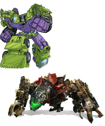 Devastator Comparison Character Transformer