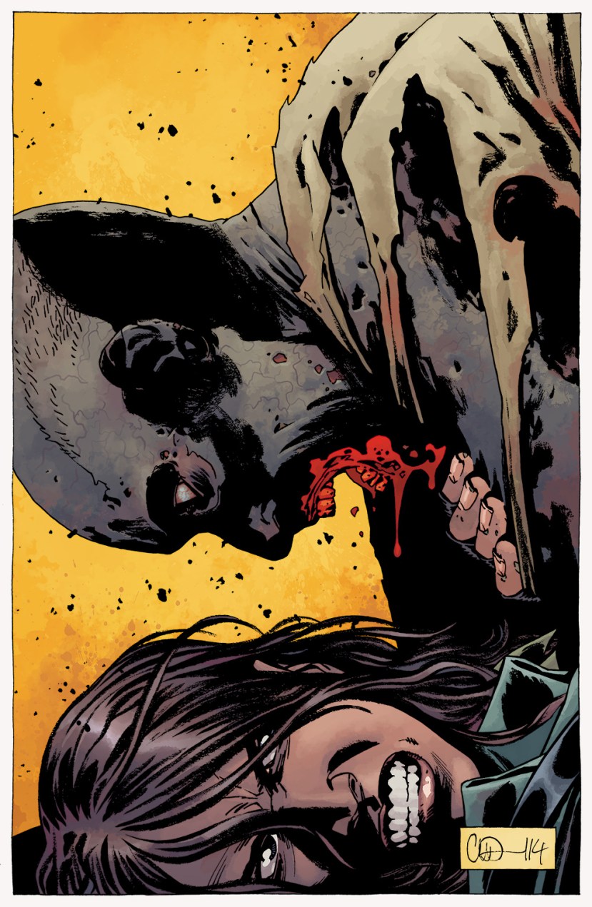 Walking Dead #128, Image Ok, first let me clarify that I'm really not a huge fan of this book anymore, it used to be my favorite title. I wasn't a fan of "All Out War" and this continues the story a couple years after those events. The whole gang has been hanging out with Rick in their picture perfect community but of course we still have the annoying Negan involved as he's being held captive trying to make friends with Carl secretly. We have a new group of people who enter the community and of course no one truly trusts each other. Carl wants to move out of Rick's place. It's reall more of the same shit we have been reading for the past couple years or so. Man, this book needs a serious kick in the ass. But it just keeps going and it really doesn't cover too much new ground. There's not a lot of adventure to be had in The Walking Dead anymore, they kinda just like staying in the same place, no matter what and pretend that their rebuilding the world single handedly. However they still have zero clue what is going on in the rest of the world, nor does anyone seem to care. They have no idea what caused the outbreak, and they don't seem to care. They really haven't traveled all that far, they just blindly accept that the whole world is fucked and continue with their repetitive daily operation. Maybe Rick just wants be the leader of the world? maybe he fears finding others and losing his say in how everything always foes down? I think a lot about how this title could be a top notch adventure still and all the different scenarios they could face, yet it just keeps doing more of the same old shit. I'm really at this point keeping up with the story because I've made it this far. I really do miss the old days of this book when the group was on the move and constantly entering into the unknown.....    